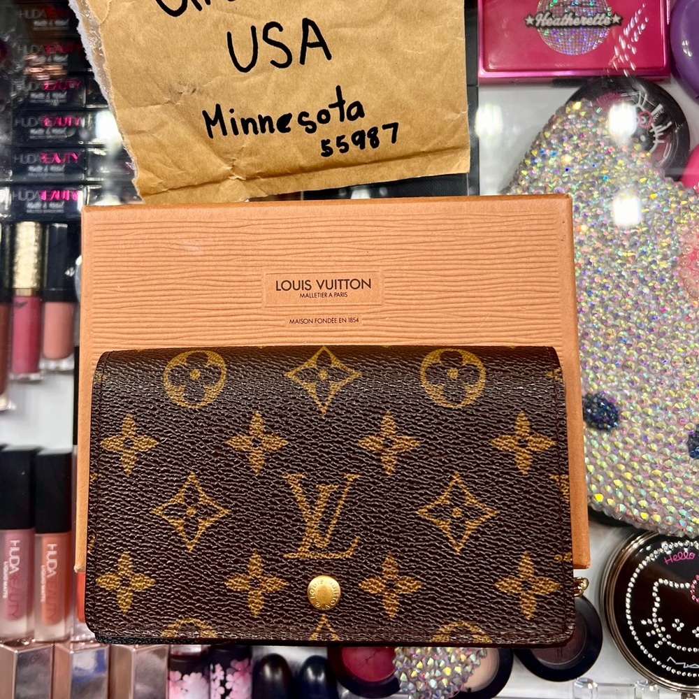 RESERVED Louis Vuitton Porte Tresor International Monogram Black Wallet